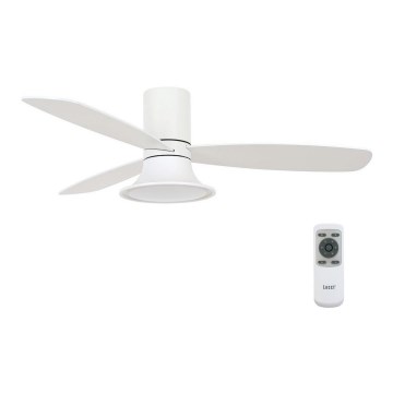 Lucci Air 210661 - Ventoinha de teto LED com regulação FLUSSO 1xGX53/18W/230V madeira/branco + comando