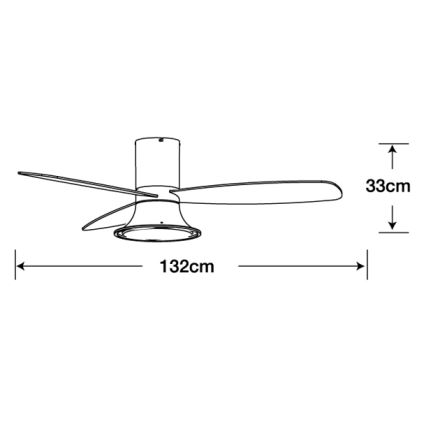 Lucci Air 210663 - Ventoinha de teto LED com regulação FLUSSO 1xGX53/18W/230V castanho + controlo remoto
