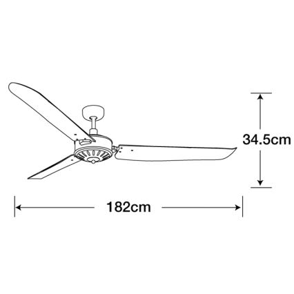 Lucci Air 211022 - Ventilador de teto AIRFUSION CAROLINA marrom