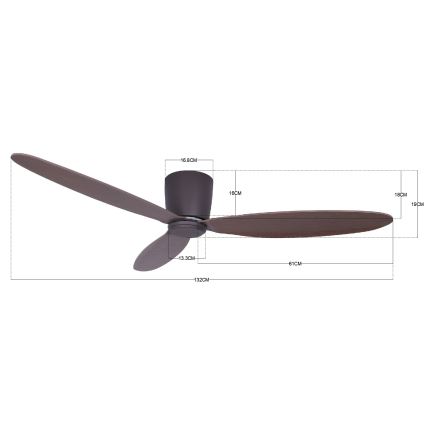 Lucci Air 212884 - Ventoinha de teto AIRFUSION RADAR preto + controlo remoto