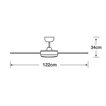 Lucci air 212898 - Ventoinha de teto LED com regulação MOONAH 1xGX53/21W/230V branca + controlo remoto