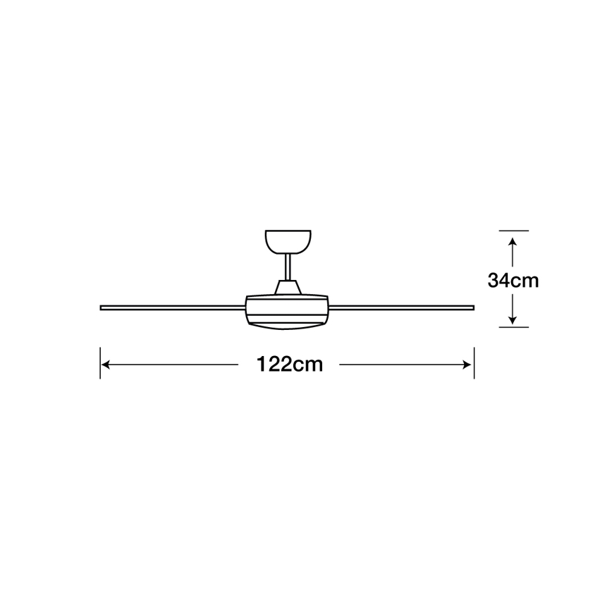Lucci air 212899 - Ventoinha de teto LED com regulação MOONAH 1xGX53/21W/230V preta + controlo remoto