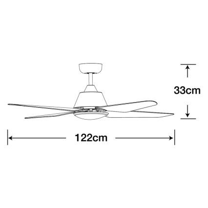 Lucci Air 212994 - Ventoinha de teto LED ARIA LED/18W/230V branco + comando