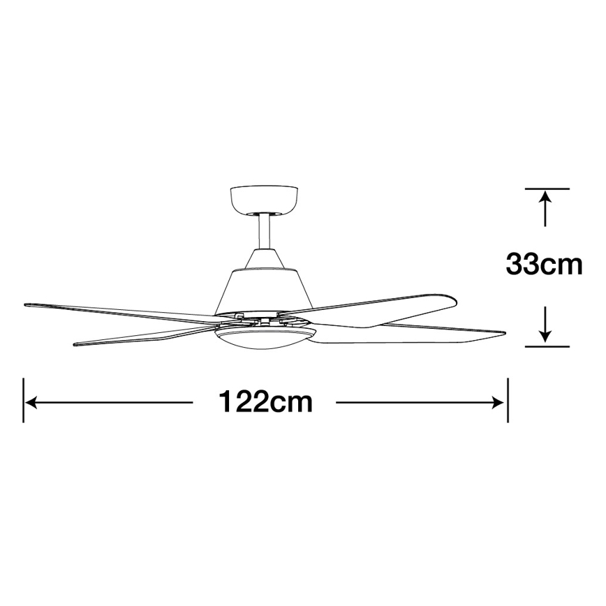 Lucci Air 212998 - Ventoinha de teto LED ARIA LED/18W/230V preto + comando