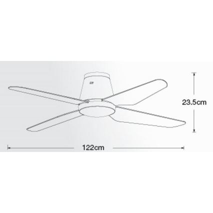 Lucci air 212999 - Ventilador de teto AIRFUSION ARIA branco + controlo remoto
