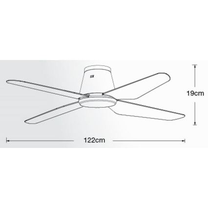 Lucci Air 213000 - Ventilador de teto AIRFUSION ARIA preto + comando à distância