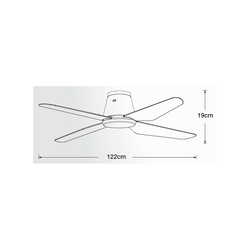 Lucci Air 213000 - Ventilador de teto AIRFUSION ARIA preto + comando à distância