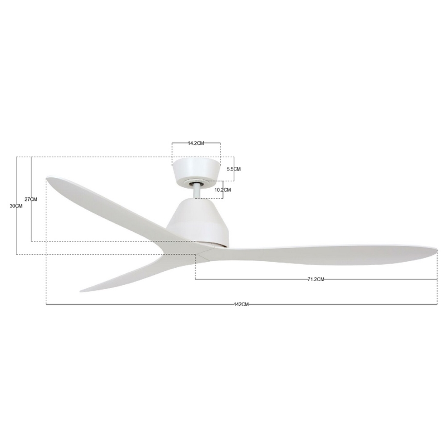 Lucci air 213040 - Ventoinha de teto WHITEHAVEN branco + controlo remoto
