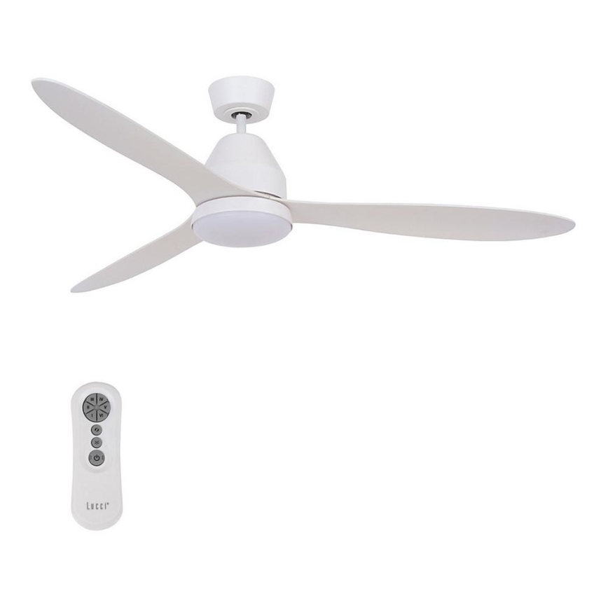 Lucci air 213043 - Ventoinha de teto LED WHITEHAVEN GX53/17W/230V branco + comando