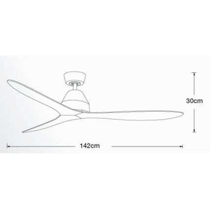 Lucci air 213044 - Ventoinha de teto WHITEHAVEN 1xGX53/18W/230V preto + controlo remoto