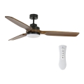 Lucci air 213054 - Ventoinha de teto LED SHOALHAVEN GX53/17W/230V preto/paulownia + comando