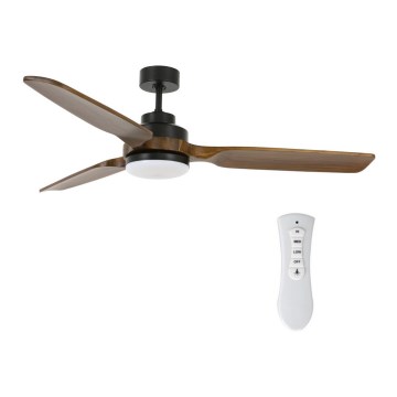 Lucci air 213054 - Ventoinha de teto LED SHOALHAVEN GX53/17W/230V preto/paulownia + comando