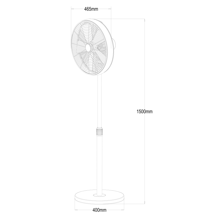 Lucci Air 213116EU - Ventoinha de pé BREEZE castanho