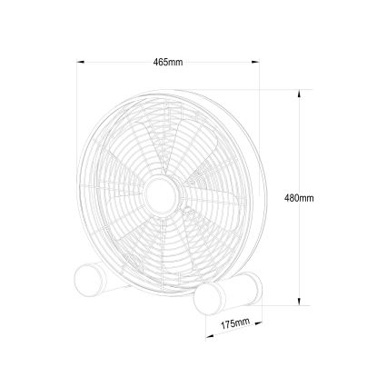 Lucci Air 213122EU - Ventilador de chão BREEZE preto