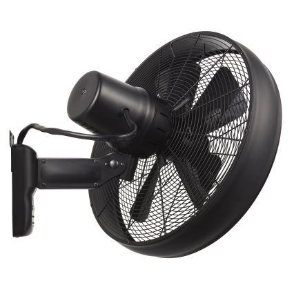 Lucci air 213124 - Ventoinha de parede BREEZE 55W/230V preto + controlo remoto