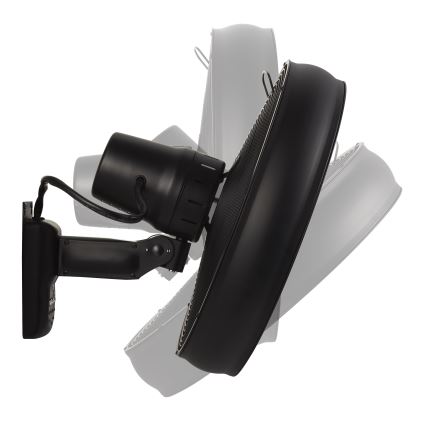 Lucci air 213124 - Ventoinha de parede BREEZE 55W/230V preto + controlo remoto