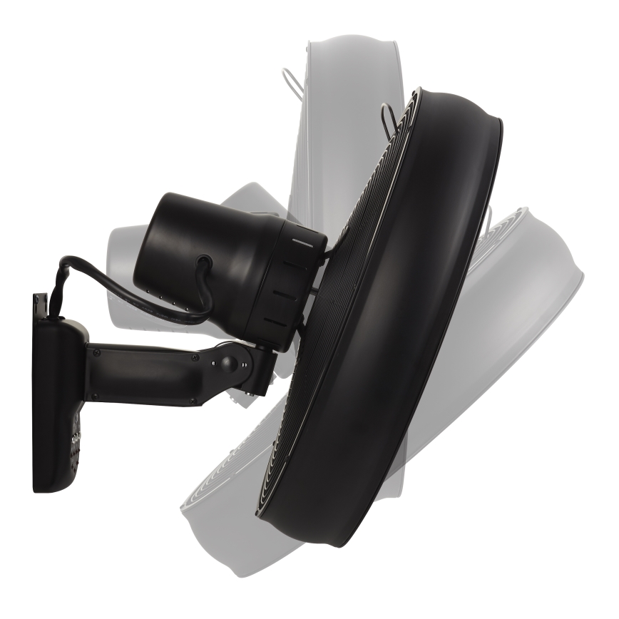 Lucci air 213124 - Ventoinha de parede BREEZE 55W/230V preto + controlo remoto
