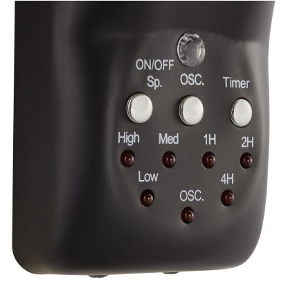 Lucci air 213124 - Ventoinha de parede BREEZE 55W/230V preto + controlo remoto