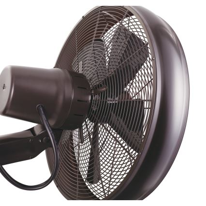 Lucci air 213125 - Ventoinha de parede BREEZE 55W/230V preto/castanho + controlo remoto