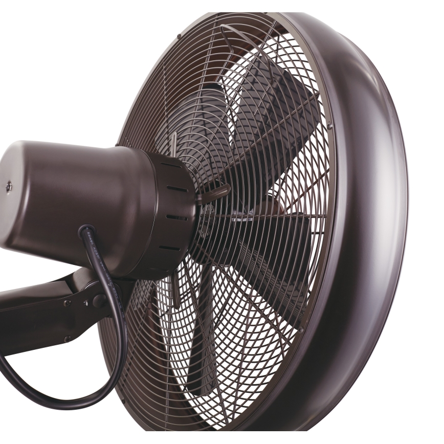 Lucci air 213125 - Ventoinha de parede BREEZE 55W/230V preto/castanho + controlo remoto