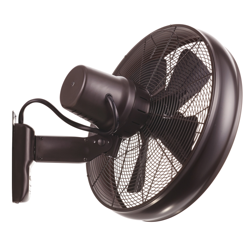 Lucci air 213125 - Ventoinha de parede BREEZE 55W/230V preto/castanho + controlo remoto