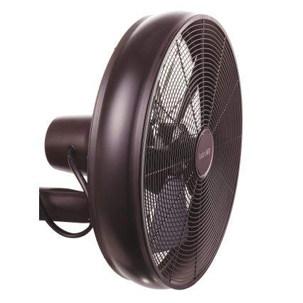 Lucci air 213125 - Ventoinha de parede BREEZE 55W/230V preto/castanho + controlo remoto