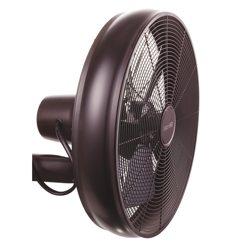Lucci air 213125 - Ventoinha de parede BREEZE 55W/230V preto/castanho + controlo remoto