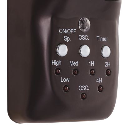 Lucci air 213125 - Ventoinha de parede BREEZE 55W/230V preto/castanho + controlo remoto