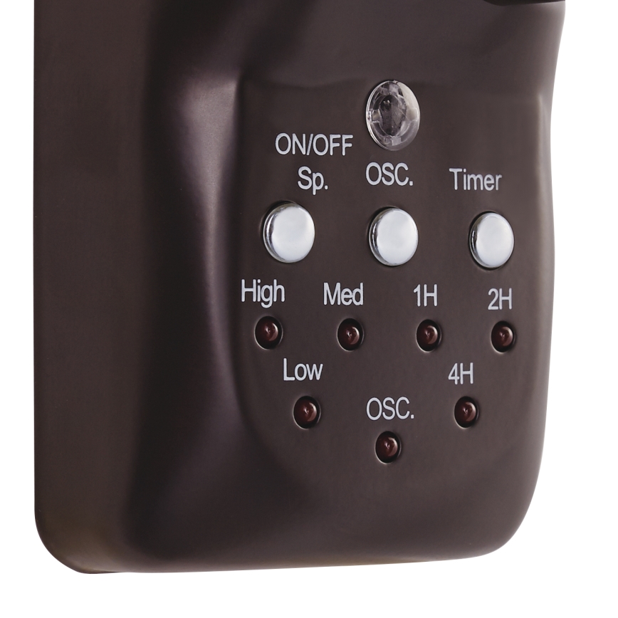 Lucci air 213125 - Ventoinha de parede BREEZE 55W/230V preto/castanho + controlo remoto