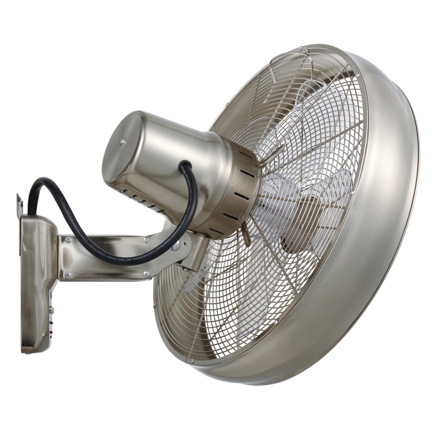 Lucci air 213126 - Ventoinha de parede BREEZE 55W/230V cromado mate + controlo remoto
