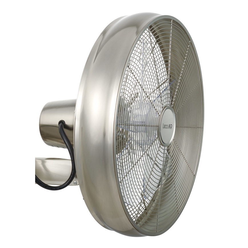 Lucci air 213126 - Ventoinha de parede BREEZE 55W/230V cromado mate + controlo remoto