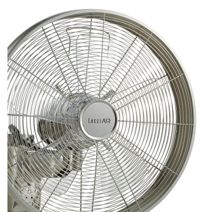 Lucci air 213126 - Ventoinha de parede BREEZE 55W/230V cromado mate + controlo remoto