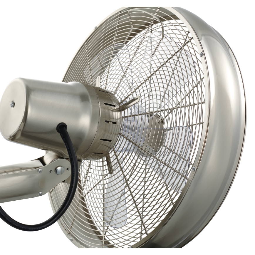 Lucci air 213126 - Ventoinha de parede BREEZE 55W/230V cromado mate + controlo remoto