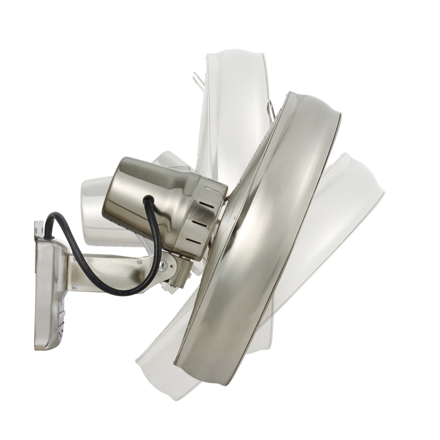 Lucci air 213126 - Ventoinha de parede BREEZE 55W/230V cromado mate + controlo remoto