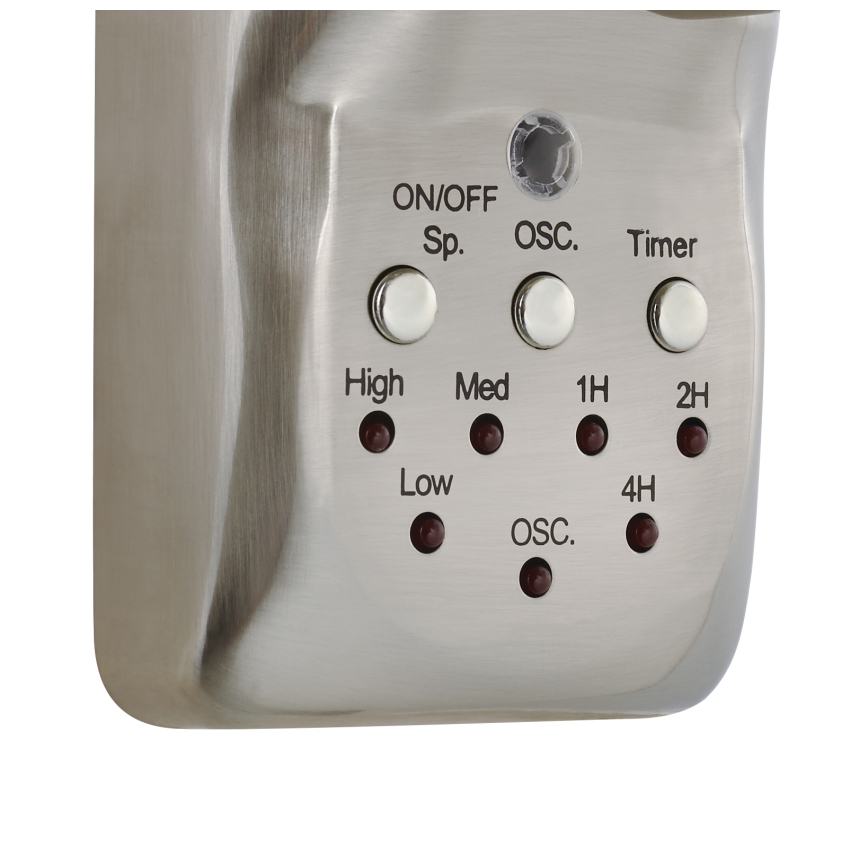 Lucci air 213126 - Ventoinha de parede BREEZE 55W/230V cromado mate + controlo remoto