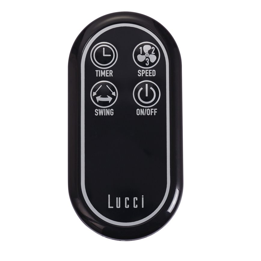 Lucci air 213126 - Ventoinha de parede BREEZE 55W/230V cromado mate + controlo remoto
