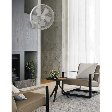 Lucci Air 213128EU - Ventoinha de parede BREEZE 55W/230V branco + controlo remoto