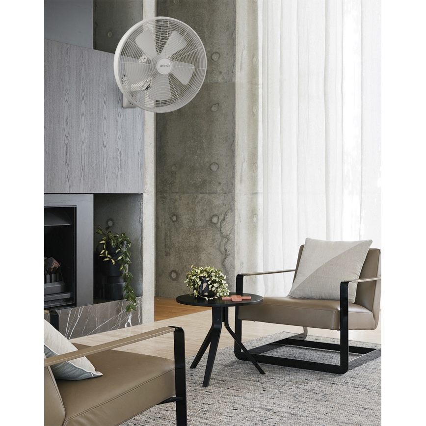 Lucci Air 213128EU - Ventoinha de parede BREEZE 55W/230V branco + controlo remoto