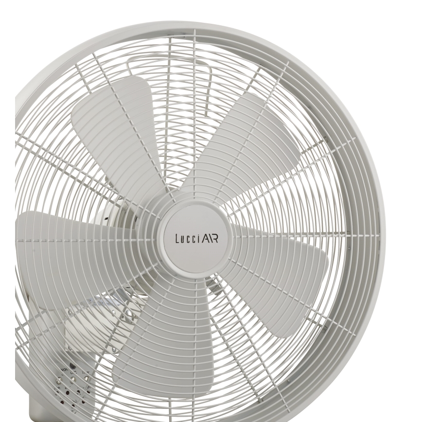 Lucci Air 213128EU - Ventoinha de parede BREEZE 55W/230V branco + controlo remoto