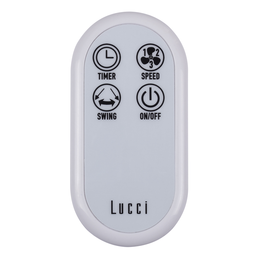 Lucci Air 213128EU - Ventoinha de parede BREEZE 55W/230V branco + controlo remoto