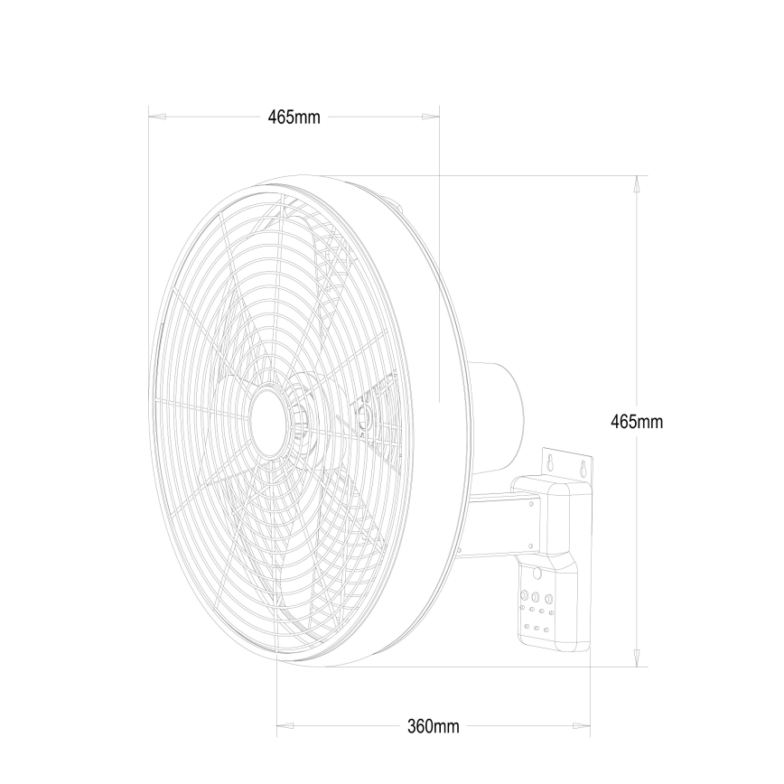 Lucci Air 213128EU - Ventoinha de parede BREEZE 55W/230V branco + controlo remoto