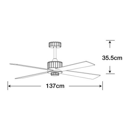 Lucci air 213171 - Ventoinha de teto LED NEWPORT madeira/branco/bege + comando