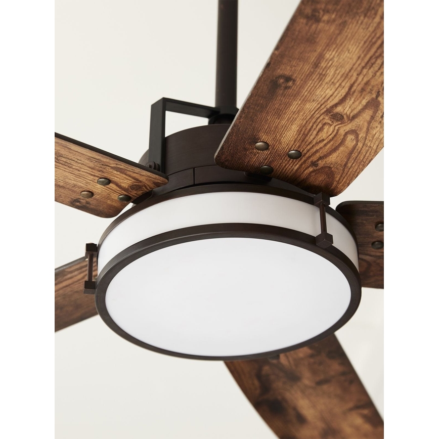 Lucci air 213175 - Ventoinha de teto LED com regulação LOUISVILLE 1xGX53/18W/230V castanho + controlo remoto