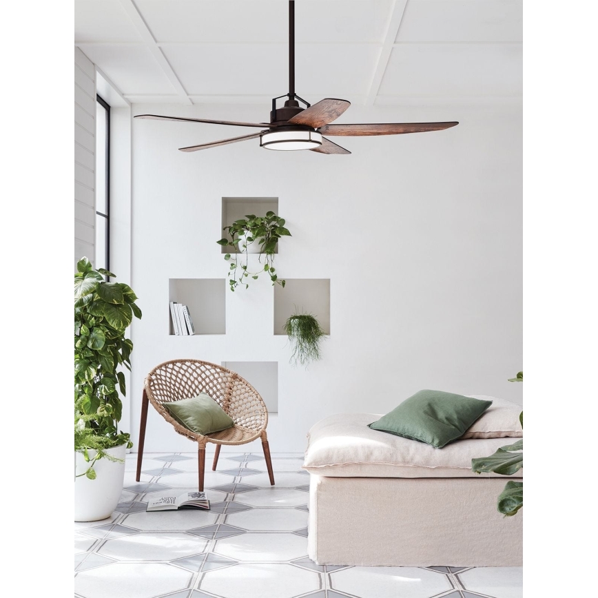 Lucci air 213175 - Ventoinha de teto LED com regulação LOUISVILLE 1xGX53/18W/230V castanho + controlo remoto