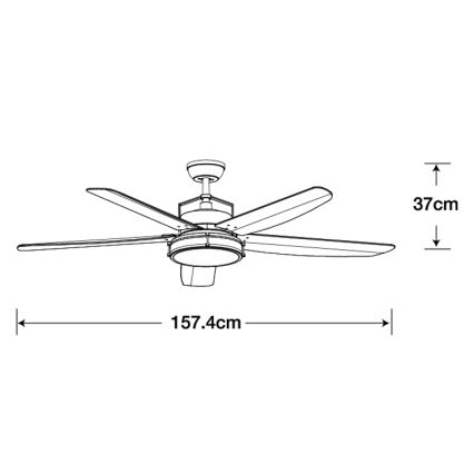 Lucci air 213176-Ventoinha de teto LED com regulação LOUISVILLE 1xGX53/18W/230V madeira/branco + comando