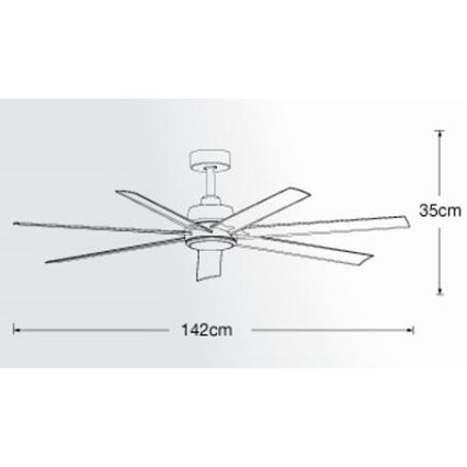 Lucci air 213182 - Ventilador de teto LED ATLANTA 1xGX53/12W/230V branco + controlo remoto