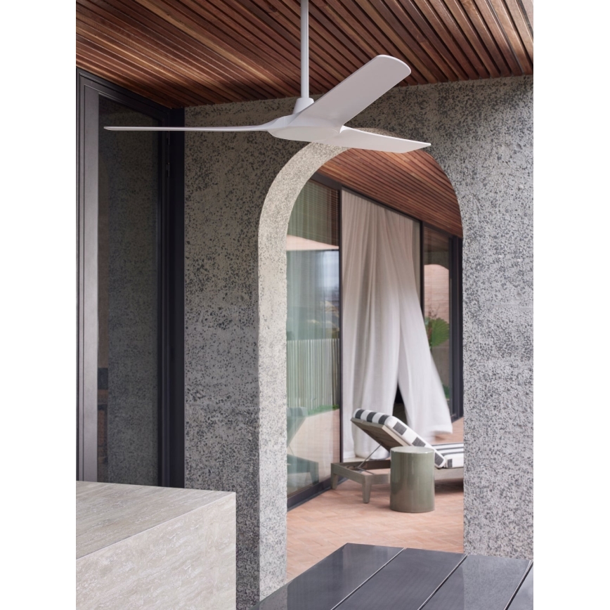 Lucci Air 21321549 - Ventoinha de teto ABYSS diâmetro 142 cm IP66 branco + comando