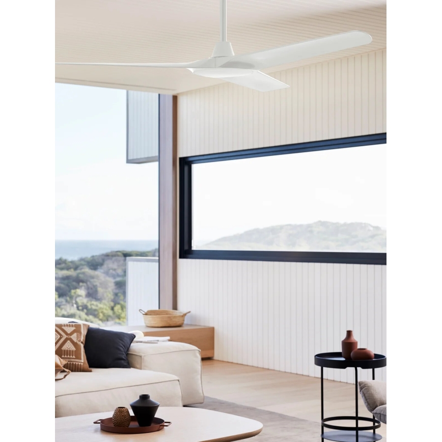 Lucci Air 21321549 - Ventoinha de teto ABYSS diâmetro 142 cm IP66 branco + comando