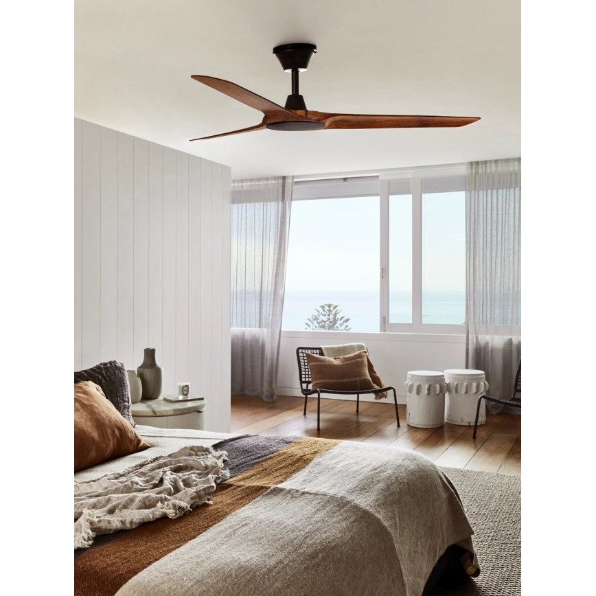 Lucci Air 21321749 - Ventoinha de teto ABYSS diâmetro 142 cm IP66 castanho + comando