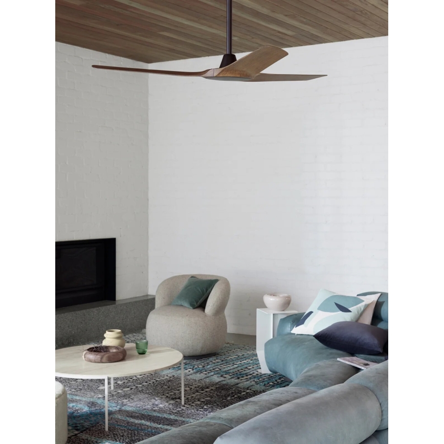 Lucci Air 21321749 - Ventoinha de teto ABYSS diâmetro 142 cm IP66 castanho + comando